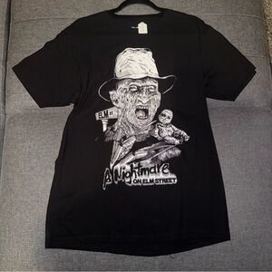 NWT Nightmare On Elm Street Freddy T-Shirt Horror Halloween Size S Black